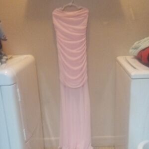 Amanda Uprichard Soft Pink Strapless Dress